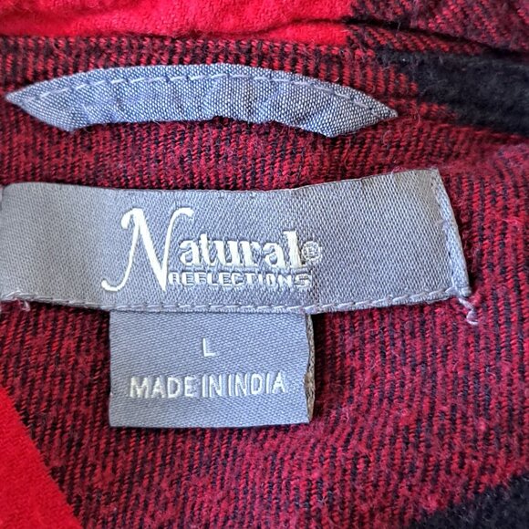 LARGE Flannel plaid button down tops, bundle of 3 - Picture 13 of 16